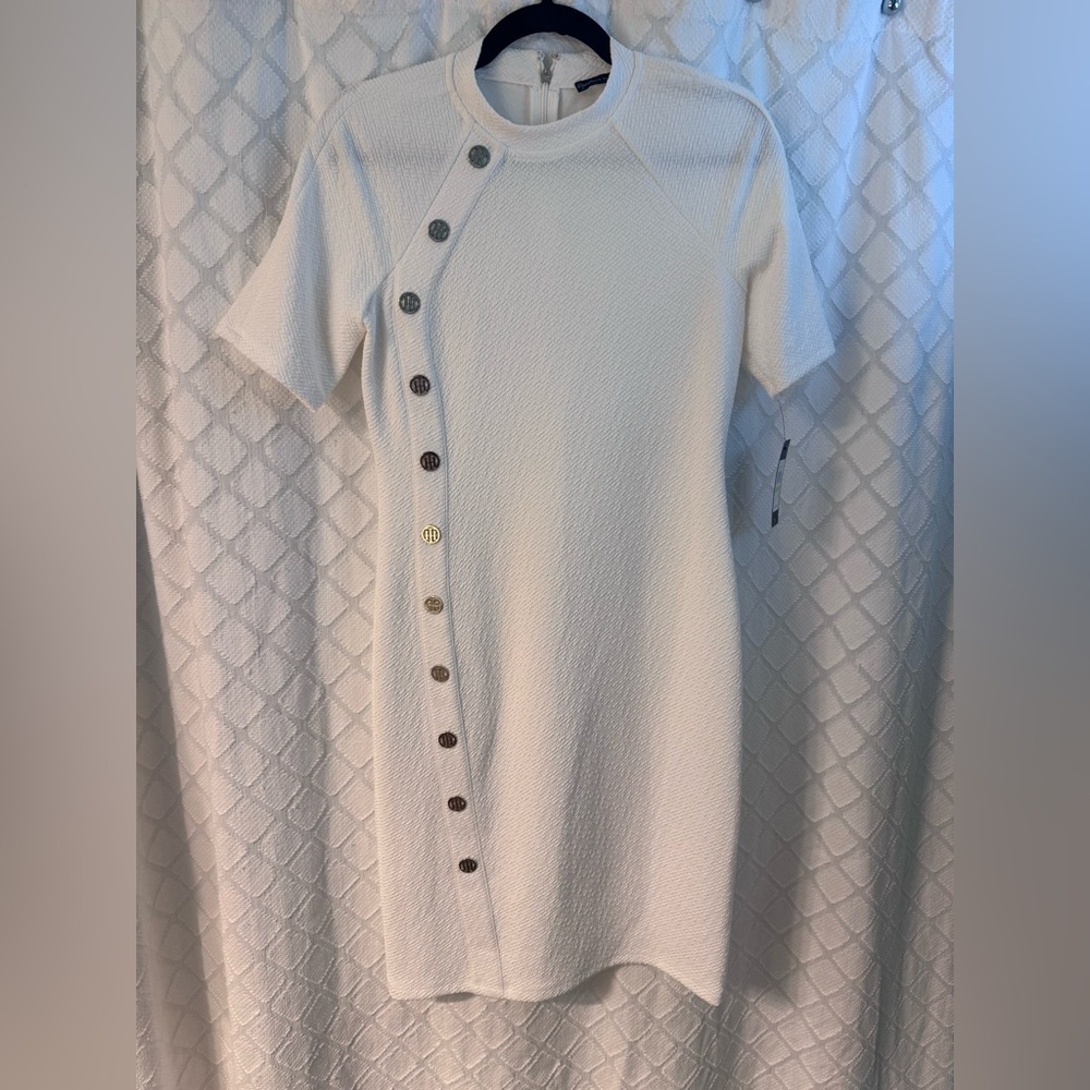Tommy Hilfiger Textured White Dress
